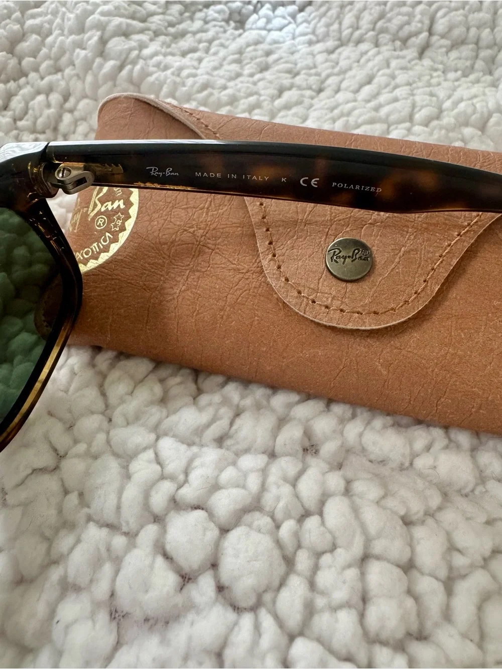 Ray-Ban Polarized Tortoiseshell Frame Sunglasses
